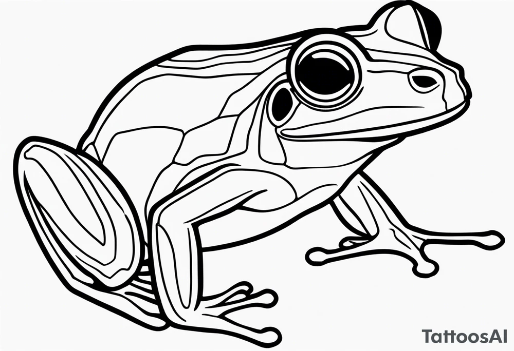 a psychedelic frog tattoo idea
