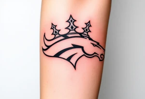 Rest in peace Denver broncos king crown tattoo idea