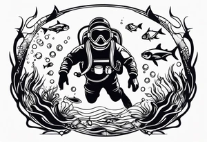 scuba diving tattoo idea