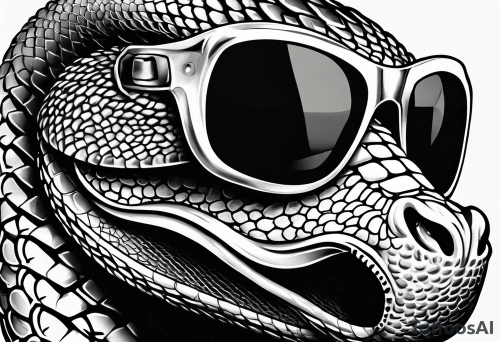 Cobra with sunglasses wrapping around my arm tattoo idea
