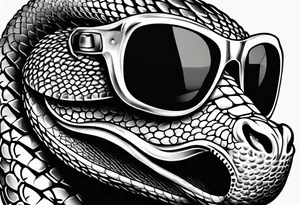 Cobra with sunglasses wrapping around my arm tattoo idea