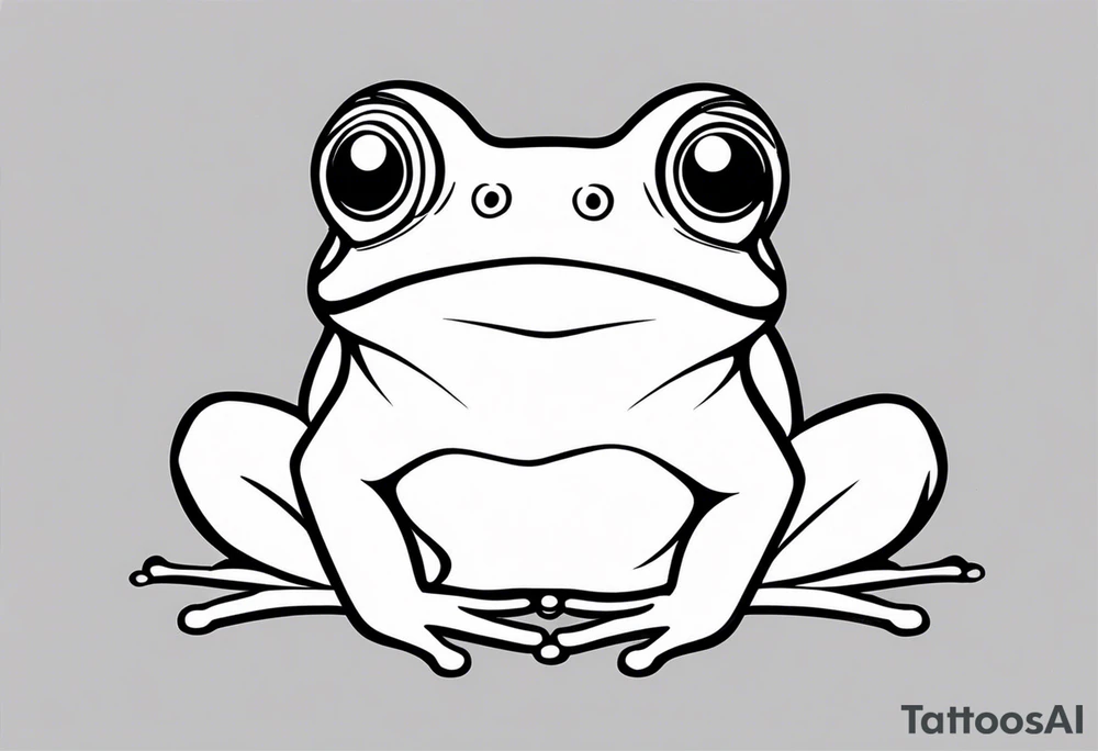 a simple frog tattoo idea
