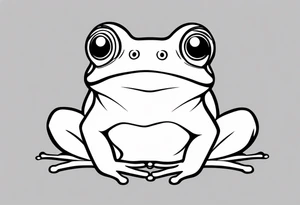 a simple frog tattoo idea