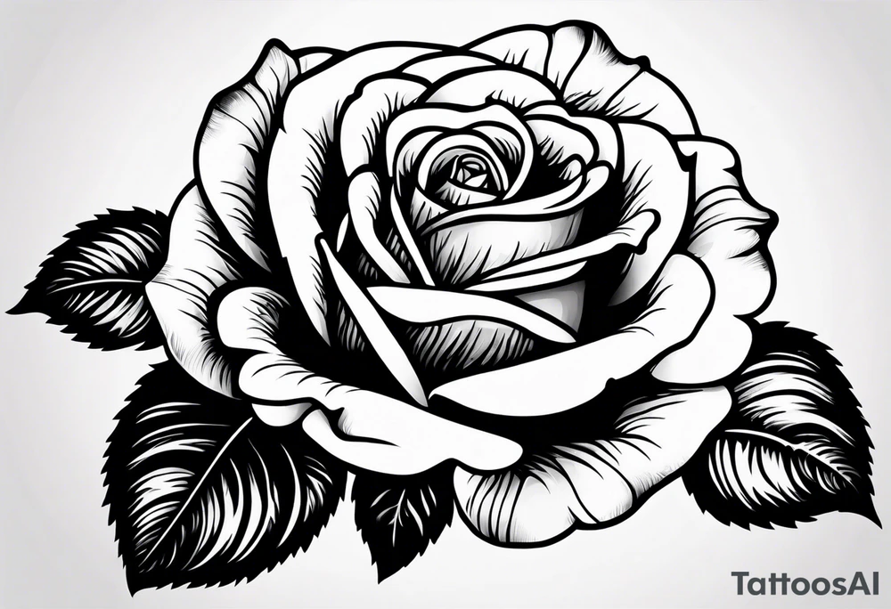 small rose flower tattoo idea