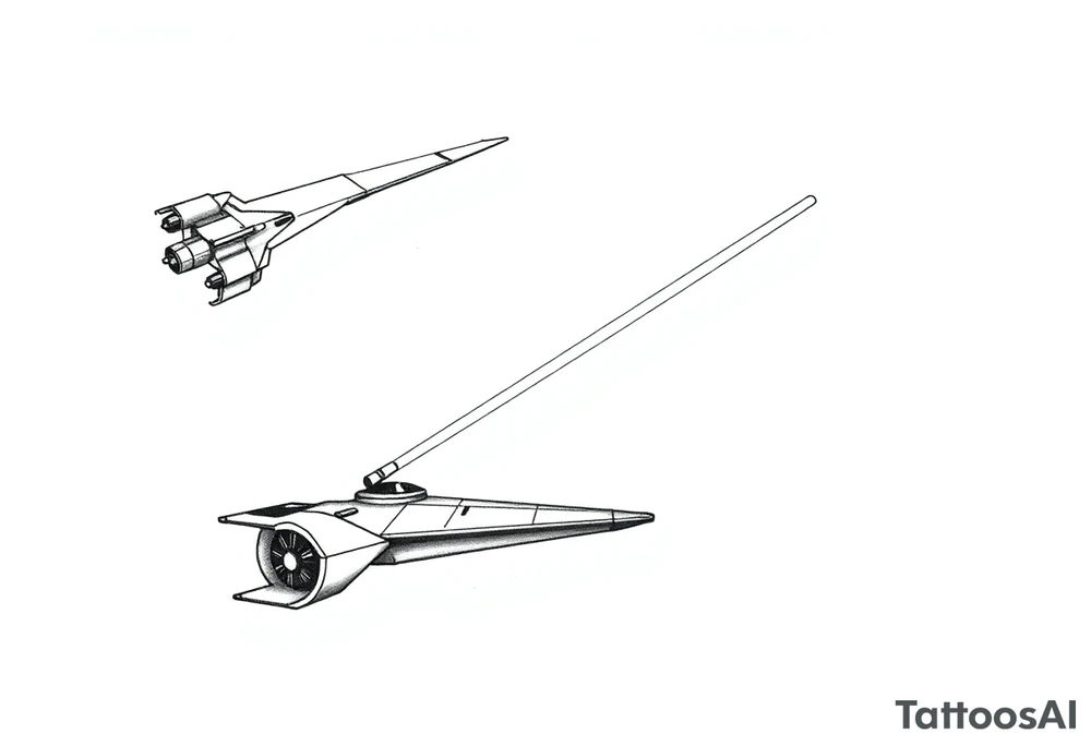 jedi vs sith star ship tattoo idea