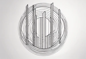 vertical lines tattoo idea