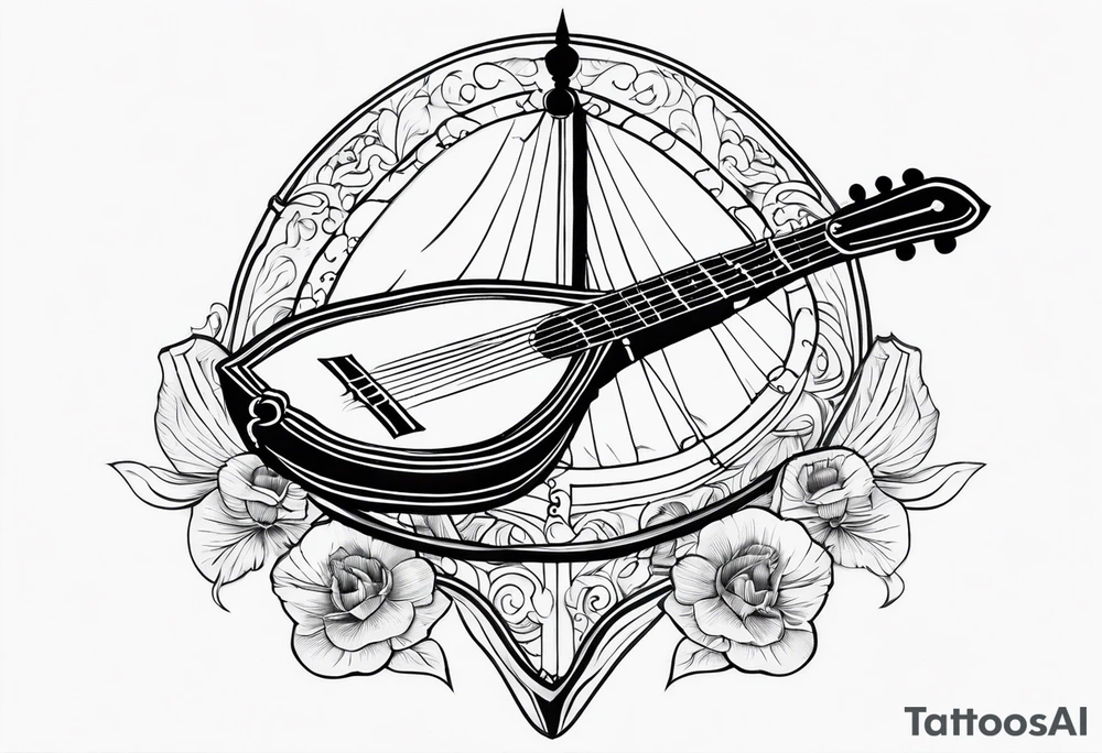 Pirate lute tattoo idea