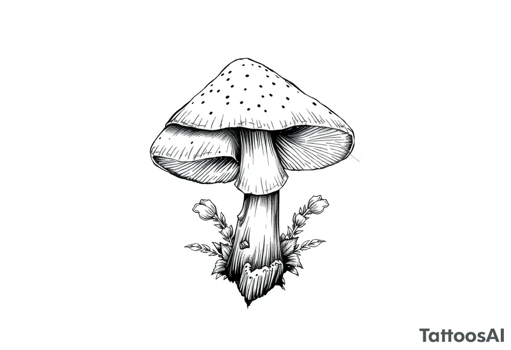 Mushroom vintage tattoo idea