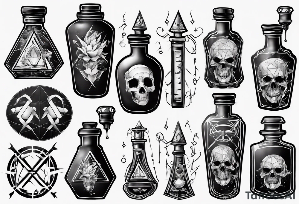 Poison bottle tattoo idea