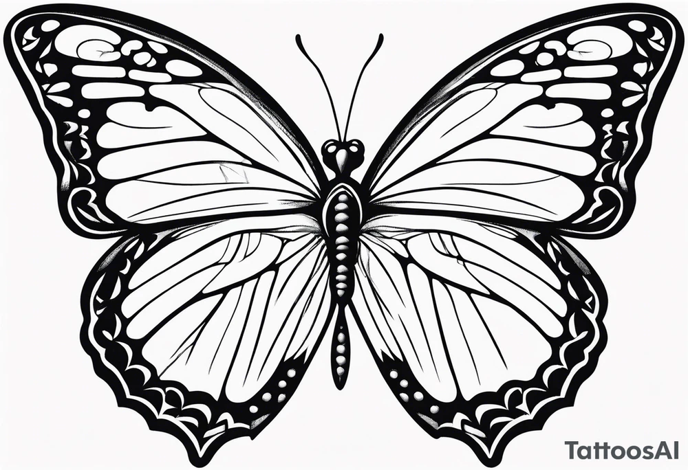 Common butterfly tattoo idea