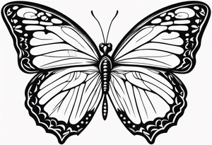 Common butterfly tattoo idea
