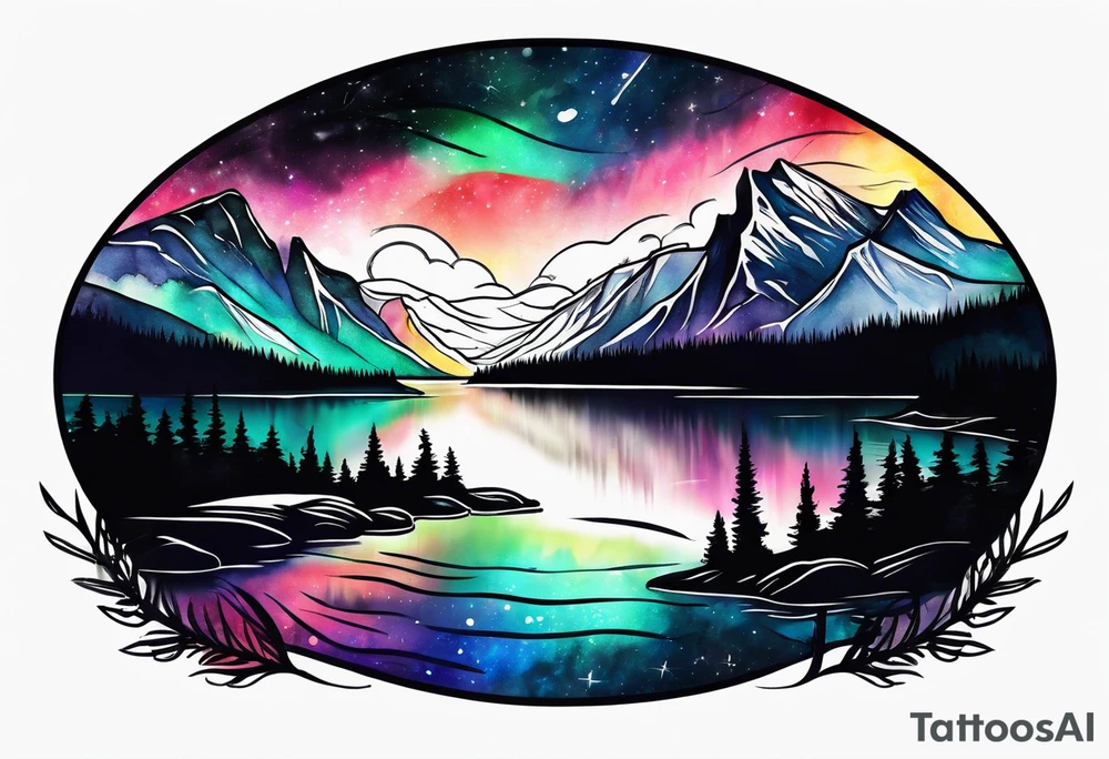 Northern lights tattoo idea
