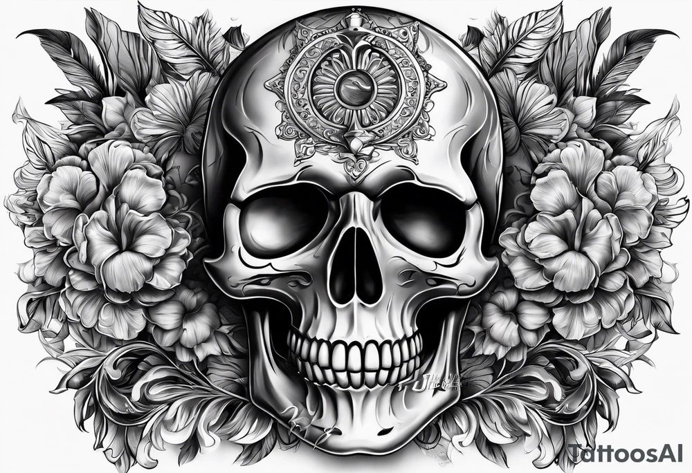 Turbo skull wild rich life tattoo idea