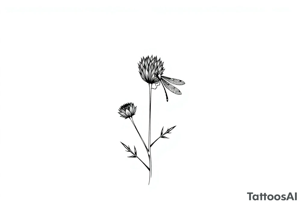 minimaliste thistle with dragonfly text : dinna fash tattoo idea minimaliste thistle with dragonfly text : dinna fash tattoo idea