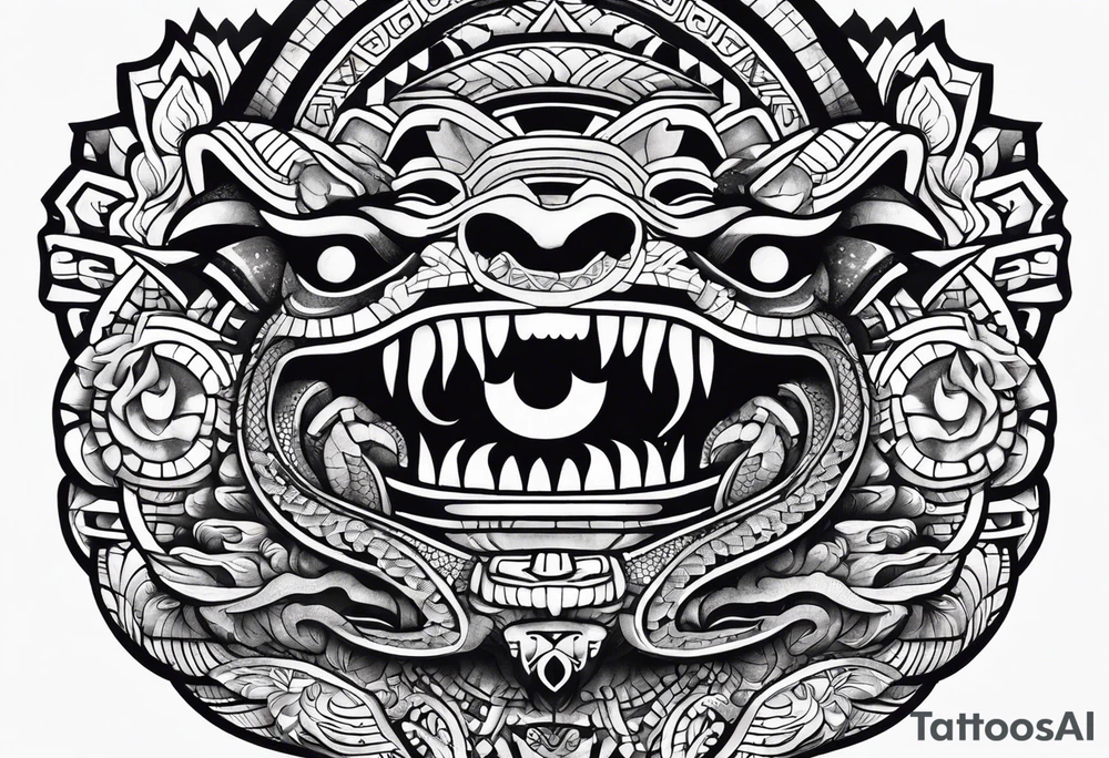 Aztec snake tattoo idea