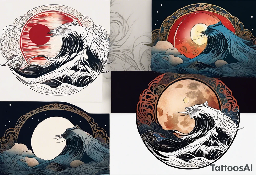 sacred moon tattoo idea