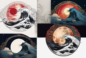 sacred moon tattoo idea