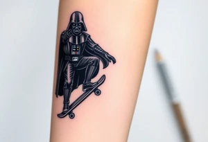 Darth Vader skateboarding > bullets > in loving memory > colors
add words "Darth Carter" to skateboard
add date 12/29/88-01/06/24 tattoo idea