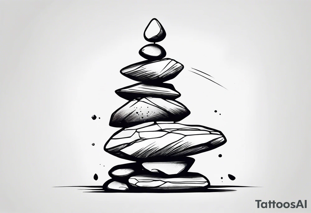 Rocks balancing on top of each other tattoo idea