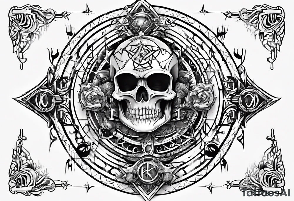 Cyber sigil with the name krah tattoo idea