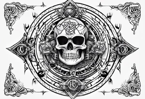 Cyber sigil with the name krah tattoo idea
