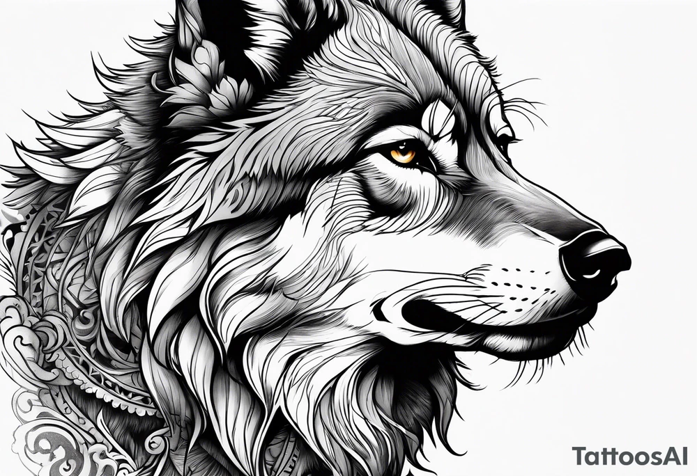 Wolf tattoo idea