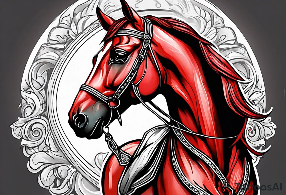 Red horse tattoo idea