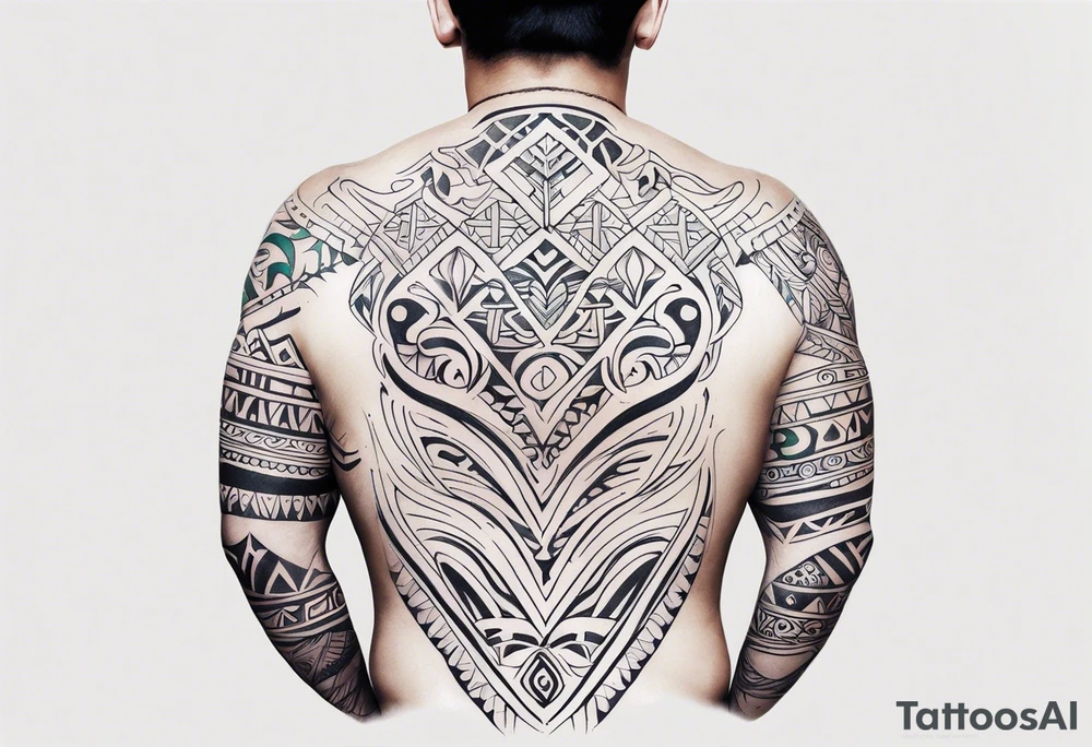 maori tribal  spine tattoo tattoo idea