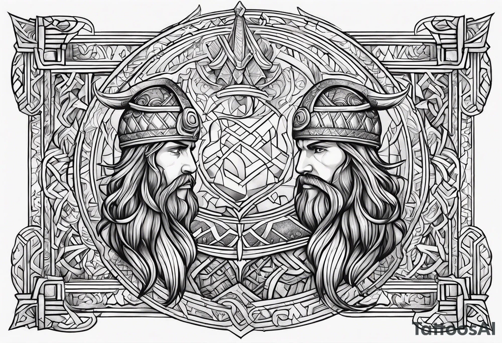 Viking marriage tattoo idea