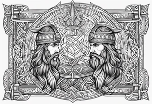 Viking marriage tattoo idea