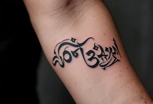 Mantra Script (e.g., "Om Mani Padme Hum") – A sacred Tibetan or Sanskrit phrase, done in elegant script or calligraphy, wrapping around arms or spines. tattoo idea