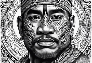 Maori man tattoo idea
