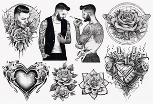 man getting a tattoo on his heart tattoo idea