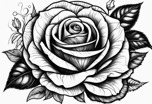 Rose wrapped around moon tattoo idea