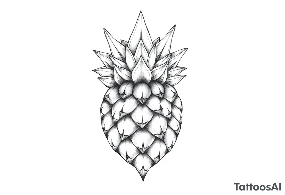 Crown pineapple vagina tattoo idea