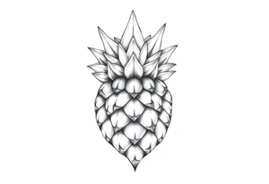 Crown pineapple vagina tattoo idea