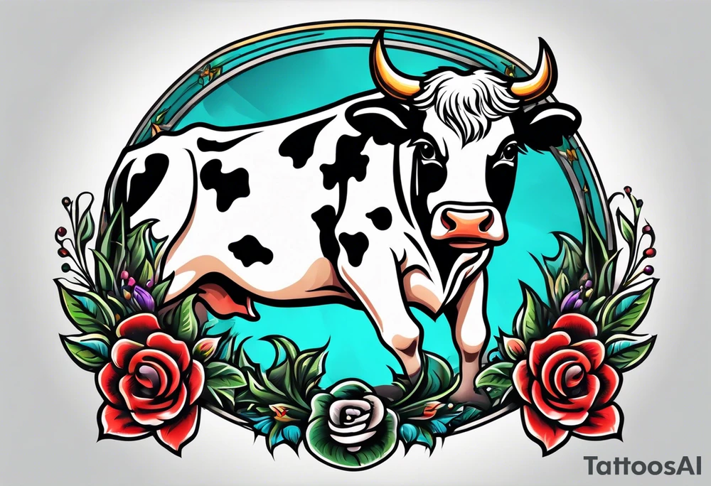 cow wrestling tattoo idea