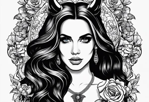 Lana del rey demon tattoo idea