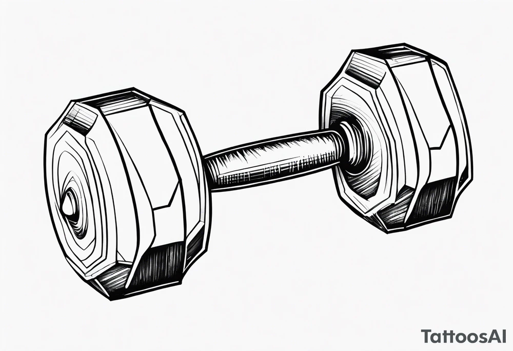 dumbell tattoo idea