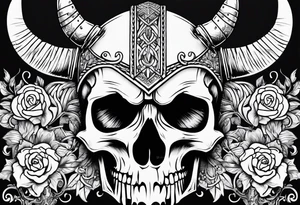 Viking skull tattoo idea