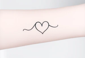 An infinity symbol seamlessly forming a heart in the middle, designed with elegant, flowing script and soft shading tattoo idea