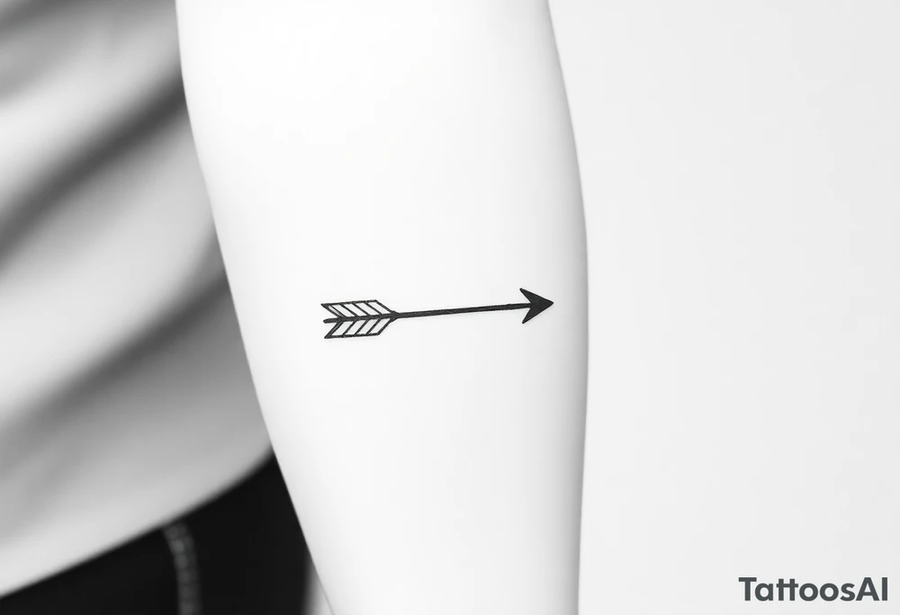 Arrow fine line tattoo idea