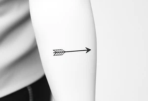 Arrow fine line tattoo idea