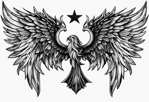 Angel and devil wings tattoo idea