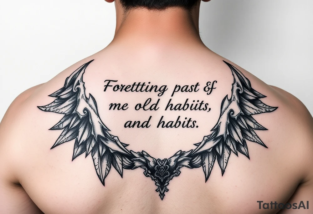 Forgetting the past and old habits, moving forward tattoo idea