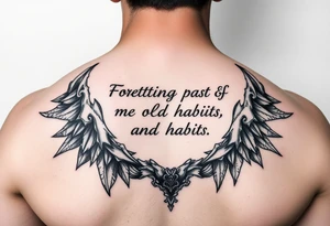 Forgetting the past and old habits, moving forward tattoo idea