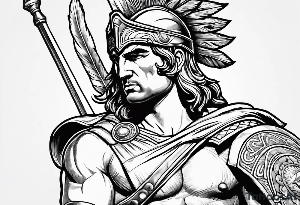 Achilles the Greek demigod tattoo idea