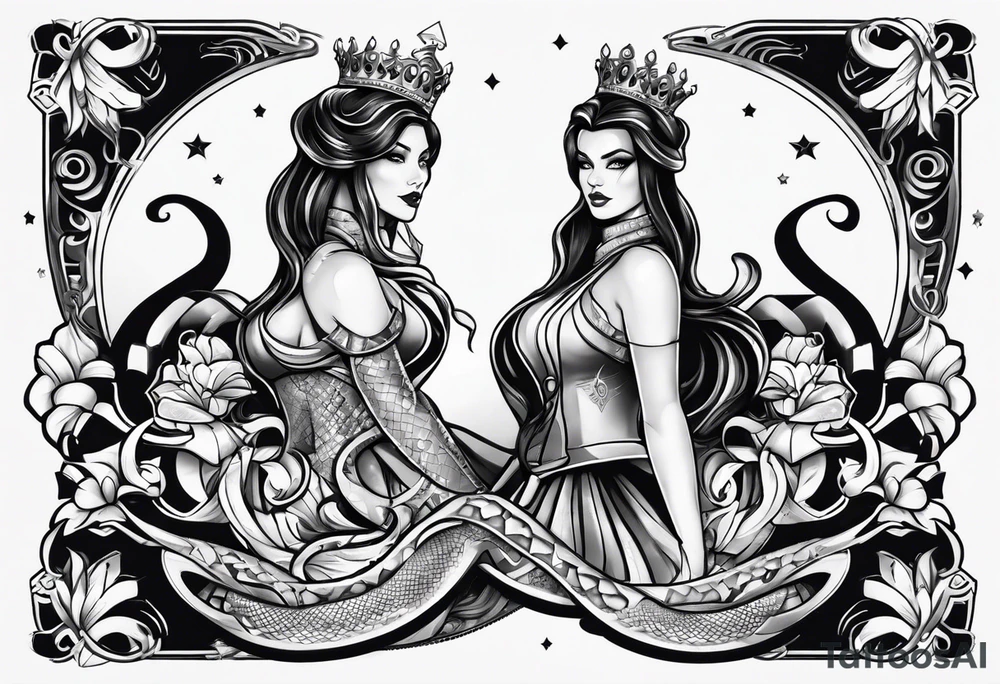 snakes queen of spades tattoo idea