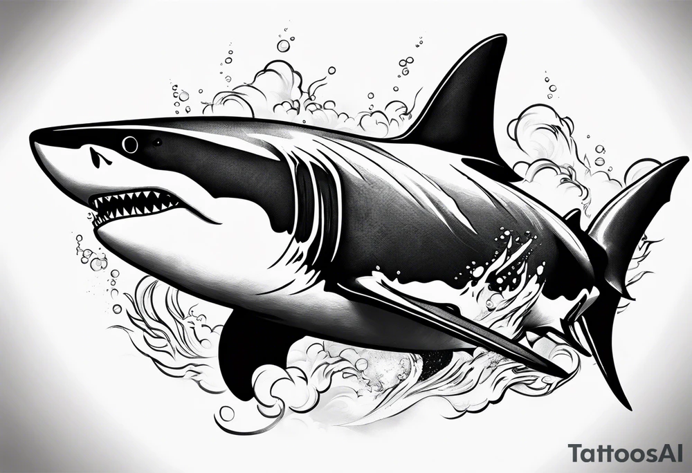 Great white shark tattoo idea