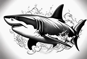 Great white shark tattoo idea